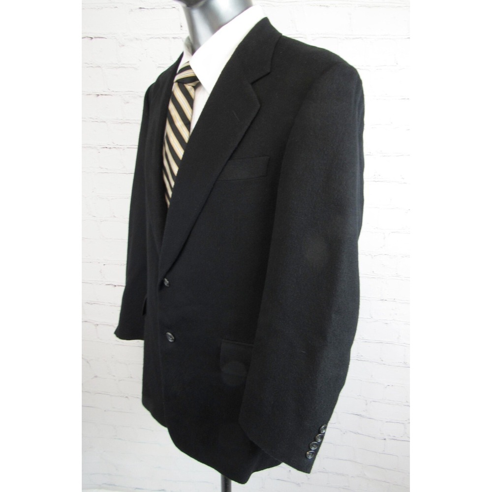 Hickey Freeman Men's Boardroom Blazer Black 100% Camel Hair Size 40R